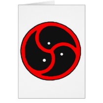 BDSM symbol black~red Greeting Card