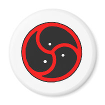 BDSM symbol black~red Fridge Magnets