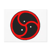 BDSM symbol black~red Postcard