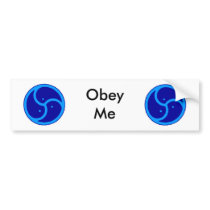 BDSM symbol blue Bumper Stickers