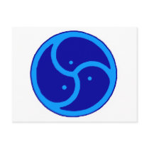 BDSM symbol blue Post Card