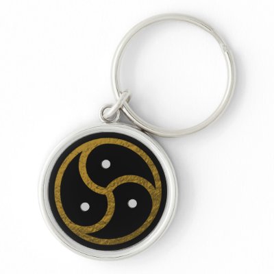 BDSM Symbol Gold Keychain by bdsm_emporium