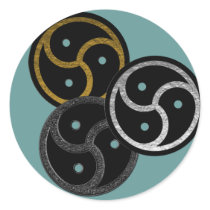 BDSM SYMBOL GOLD, SILVER and Chrome Stickers