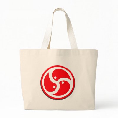 BDSM Symbol Red Canvas Bags by rogerme