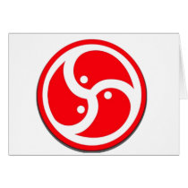 BDSM Symbol Red Greeting Cards