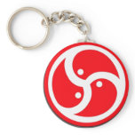 BDSM Symbol Red Keychain