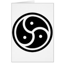 BDSM Triskellion symbol Greeting Cards