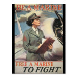Be A Marine World War II Post Card