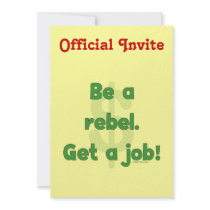 Be A Rebel Get A Job Custom Announcement