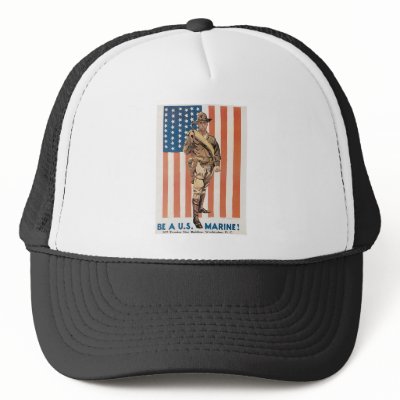 "Be a U.S. Marine!" circa 1918 Hats by WarPoster