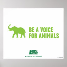 Be a Voice For Animals Poster