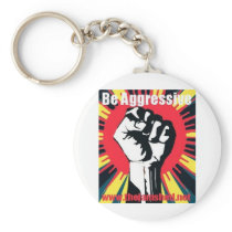 be agressive commie keychain