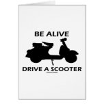 Be Alive Drive A Scooter (Scooter Silhouette) cards