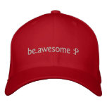 be.awesome :P Embroidered Hats