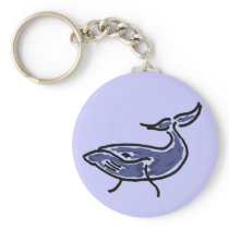 BE- Blue Whale Art Keychain
