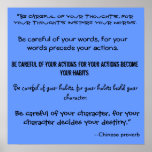 "Be careful of your thoughts, for ... - Customised posters