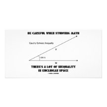 Be Careful When Studying Math Inequality Euclidean Personalized Photo Card