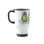 Be Cool Cartoon Penguins Travel Mug