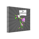 be different funky zebra pattern donkey gallery wrap canvas