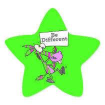 be different funky zebra pattern donkey stickers