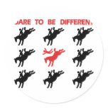 Be Different - Funny Horse Saying Round Sticker