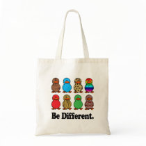 be different funny pattern ducky ducks tote bag