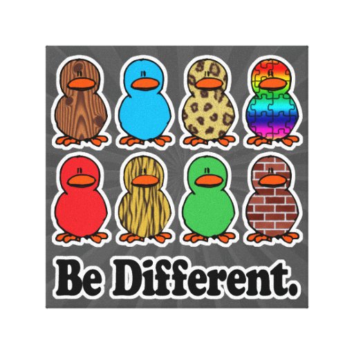 be different funny pattern ducky ducks canvas print