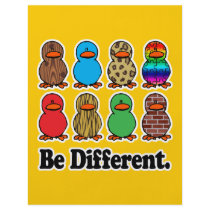 be different funny pattern ducky ducks flyer design