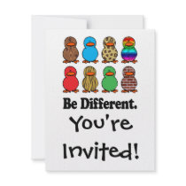 be different funny pattern ducky ducks personalized invitations