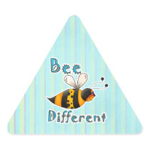 Be Different Spotted Bumble Bee Triangle Sticker