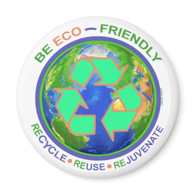 BE ECO-FRIENDLY recycle reuse rejuvenate Fridge Magnet by jaedas_gift_emporium