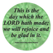 Be Glad Psalm 118-24  Condensed Sticker