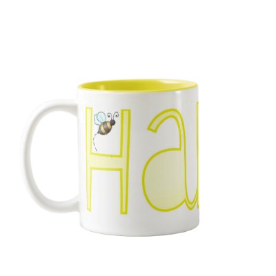 Be Happy - A Positive Word Mug by bluebeachsong