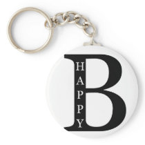 Be Happy (on the inside...black) Key Chain