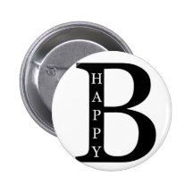 Be Happy (on the inside...black) Pins