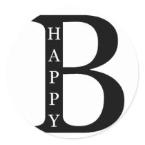 Be Happy (on the inside...black) Sticker