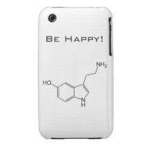 Be Happy! Serotonin Case-Mate iPhone 3 Cases