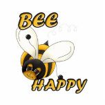 Be Happy Smiling Bee Photo Cut Outs