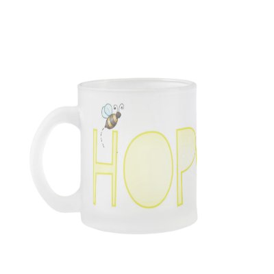 Be Hopeful - A Positive Word Coffee Mugs by bluebeachsong