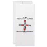 Be Independent Thinker Reject Specious Arguments rack cards