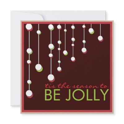 Be Jolly Modern Decoration Christmas Party Personalized Invite by kat_parrella