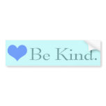 Be Kind Heart Bumpersticker Bumper Sticker