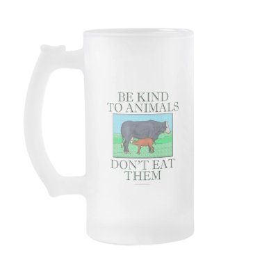 Be kind to animals. Don't eat them. (mug) by SmartAssProducts