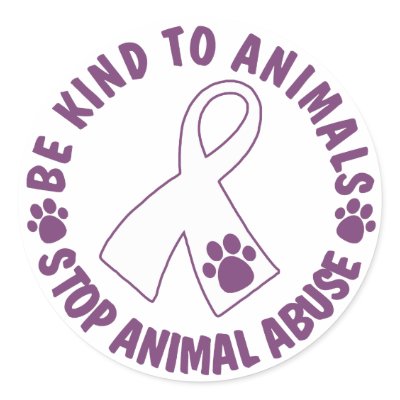 Be Kind To Animals Round Stickers by aaf_fundraising
