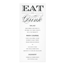 & BE MARRIED | MENU PERSONALIZED INVITES