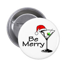 Be Merry Christmas Martini Pin