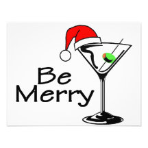 Be Merry Martini Custom Announcement