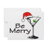 Be Merry Martini Custom Announcement
