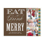 BE MERRY WITH STRIPES | HOLIDAY PHOTO POST CARD