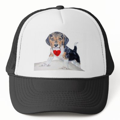 Be Mine Bagel the Beagle Hat by mozache